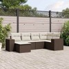 vidaXL Garden Sofa Set Brown PE rattan Flexible size Adjustable feet - 2 of 4