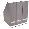 Bigso Viktoria Magazine Organizer - Magazine Holder for Paper and Manuals - File Organizer for Office Desks - 4in x 9.7in x 12.7in - 3 Pack - 2 of 3