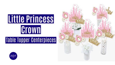 Little Princess Crown Photo Table Toppers - 15 Piece Set For Birthday Party Centerpieces & Decor - View #4