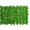 vidaXL Balcony Privacy Screen with Green Leaves 236.2 in.x29.5 in. - 3 of 4