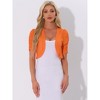 INSPIRE CHIC Women's Casual Short Sleeve Mesh Sheer Open Front Cropped Cardigan Shrug - 4 of 4