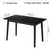 NicBex 47.24" Modern Rectangle  Dining Table,Kitchen Table with Wood Tabletop and Wood Legs for 2-4 Seaters,Black - 3 of 4