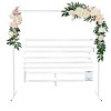 GARPROVM 6.6FT White Square Wedding Arch Stand Arbor for Outdoor Events - 2 of 4
