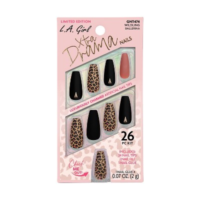 L.A. Girl Xtra Drama Fake Nails - Wildling - 26pc
