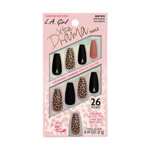 L.A. Girl Xtra Drama Fake Nails - Wildling - 26pc - 1 of 4