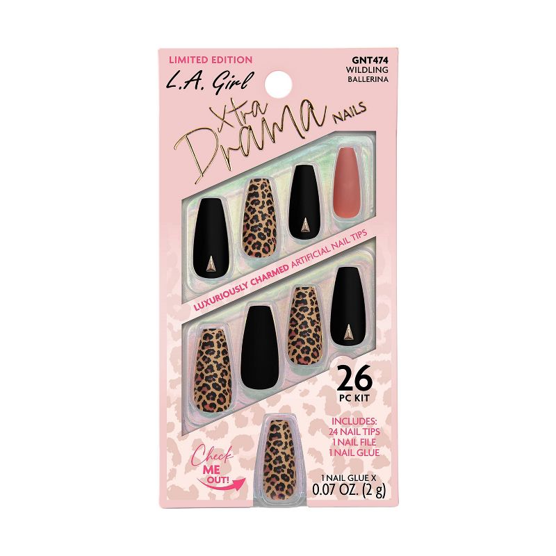 L.A. Girl Xtra Drama Fake Nails - Wildling - 26pc, 1 of 11