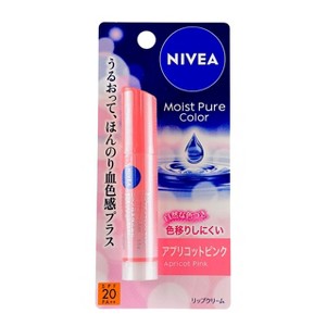 Nivea Japan Moist Pure Color Lip Balm SPF20 PA+ - Apricot Pink - 0.12 oz - Your hydrating Japanese secret for a beautifully tinted, sun-protected pout - 1 of 4