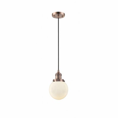 Beacon - 1 Light Cord Hung Mini Pendant In Industrial Style-9.5 Inches Tall and 6 Inches Wide