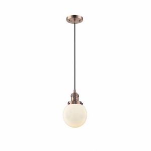 Beacon - 1 Light Cord Hung Mini Pendant In Industrial Style-9.5 Inches Tall and 6 Inches Wide - 1 of 1