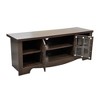 AndMakers 52.37 in. Dark Walnut Wood TV Stand with 1 Glass-fronted Storage Cabinets Fits TV's up to 60 in. - 4 of 4