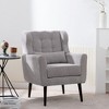Okak Chenille/Teddy Fabric Arm Accent Chair for Bedroom,Comfy Lounge Chair for Living Room,Apartment - 2 of 4