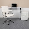 Flash Furniture Work From Home Kit - White Adjustable Computer Desk, LeatherSoft Office Chair and Inset Handle Locking Mobile Filing Cabinet - 2 of 4