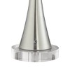 360 Lighting Karl Modern Table Lamps Set of 2 with Round Risers 29" Tall Brushed Nickel USB and AC Power Outlet in Base White Shade for Bedroom House - 4 of 4