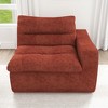 DOMETOUR Lazy floor sofa, modern floor lounge chair with right arm, comfortable beanbag sofa, suitable for living room bedroom office - Orange - 2 of 4