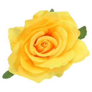 Unique Bargains Fabric Rose Boho Hair Clips Fabric Flower Brooch Pins for Wedding Party Dance 1 Pc - 1 of 4