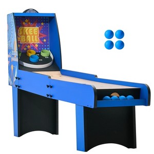 VEVOR 8' Roll and Score Classic Arcade Game Table, Arcade Machine Indoor with Electronic Scorer, Sound, 4 Balls Included, Blue - 1 of 4