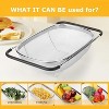 Kitchen Accessories Over the Sink Colander Strainer Basket，Stainless Steel Colander with Expandable Rubber Grip Sink Drainer - 4 of 4