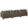 vidaXL Raised Bed Light Grey Polypropylene Medium Planters - Brown 47.2" x 15.7" x 9.1" - 2 of 4