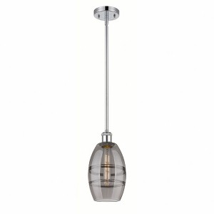 Vaz - 1 Light Stem Hung Mini Pendant In Industrial Style-8.13 Inches Tall and 5.88 Inches Wide - 1 of 1