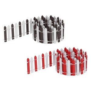 Unique Bargains Dollhouse Home DIY Decorative Miniature Ornament Wood Picket Fence - 1 of 4