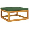 vidaXL 3 Piece Patio Lounge Set with Cushions Solid Wood Acacia - 4 of 4