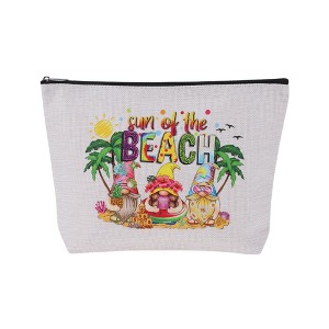 Unique Bargains Durable Lightweight Makeup Bag White 1 Pc - 1 of 4