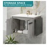 24 in Bathroom Vanity Ceramic Basin Cabinet With Sink Combo Wall Mounted Modern Vanity Bathroom Storage Cabinet Modern Storage Cabinet - 4 of 4