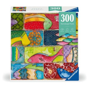 Ravensburger Splashy Fish Tiles 300pc Jigsaw Puzzle - 1 of 3