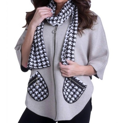 Women's Houndstooth Pullover Sweater - ANGEL