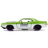 1973 Plymouth Barracuda Green Metallic and White & She-Hulk Diecast Figure "The Savage She-Hulk" 1/32 Diecast Model Car by Jada - 3 of 4