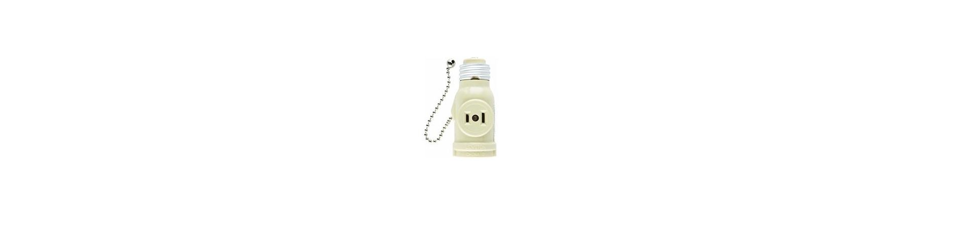 Stanley Tools Stanley 2-Outlet Pull Chain Lamp Holder Socket Adapter