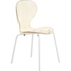 LeisureMod Bristol 5-Piece Dining Set Round Dining Table, 4 Plastic Dining Chairs White Legs - 3 of 4