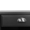 GlasFlength Nightstands Nightstand Modern Bedside Table with Storage Drawer and Open Wood Shelf for Room Modern, Black, 21"*19"*24.4" - 4 of 4