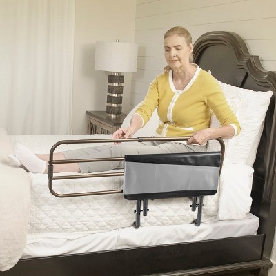 Signature Life Sleep Safe Bed Rail, Adjustable Safety Railing for Seniors, Champagne Gold