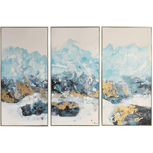 Uttermost Crashing Waves 48" High 3-Piece Framed Canvas Wall Art Set - 1 of 3