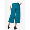 Jessica London Women's Plus Size Stretch Cotton Chino Wide-Leg Crop - 3 of 4