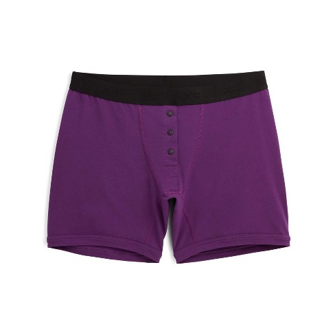 Tomboyx 6 Fly Boxer Briefs Underwear, Cotton Stretch Comfortable Boy  Shorts (xs-6x) Imperial Purple Medium : Target
