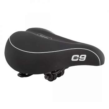 Cloud-9 Unisex Bicycle Comfort Seat Spring - Black Vinyl Steel Rails