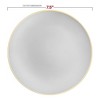 Smarty Had A Party 7.5" Gray w/ Gold Rim Organic Plastic Salad Plates - 120 pcs - 3 of 4