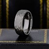 Jewelry Avalanche Mens Gunmetal Tungsten Carbide Wedding Band, Comfort-fit, Hammered finish, 8mm - 2 of 4