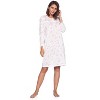 Casual Nights Women's Long Sleeve Pointelle Embroidered/Square Neck Nighgown - 2 of 4
