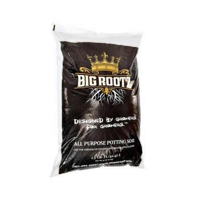 The Soil King Big Rootz 1.5 Cubic Feet Bag Indoor Outdoor All Purpose Enriched Gardening Blend Plant Potting Soil for Root Growth