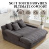 MOONMISS Chenille 2-seater lazy sofa With 5 back pillows,Comfy Sofa- Deep Seat Couch for Living Room,Club - 3 of 4