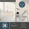VAXCEL Elsa 5L Nickel Coastal Capiz Shell Linear Chandelier Island Pendant Light Fixture, 35.75 inch Oval - 4 of 4