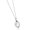 Pompeii3 Diamond Sapphire Heart Pendant Yellow White or Rose Gold Designer Veronica Wu - 3 of 4