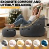 Aukfa Bean Bag Chair, Ultra-Soft Microfiber, Ergonomic Lounge Chair for Adults/Kids Or Living Room, Bedroom/Brown/Blue/Gray/White/Pink/Yellow - 2 of 4