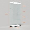 VYNXARIA Tempered Glass Display Cabinet,Storage Cabinet,Door Locks,Adjustable Feet for Uneven Ground,White - 4 of 4