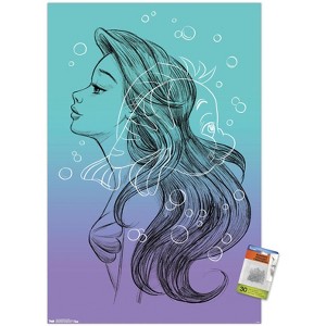 Trends International Disney The Little Mermaid - Sketch Unframed Wall Poster Prints - 1 of 4