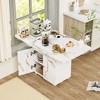 47" Wood Folding Dining Table with storage rack and cabinet - 3 of 4