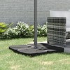 Okak Cantilever Patio Umbrella Base with Weight Plates, Outdoor Umbrella Stand with 158 lb Sand or 60 Liter Water Capacity, Black - 4 of 4